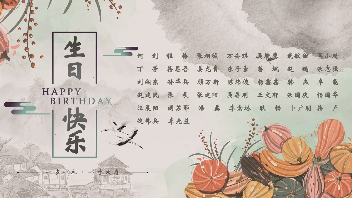 【生日祝?！抗ё?0月生日的員工生日快樂！